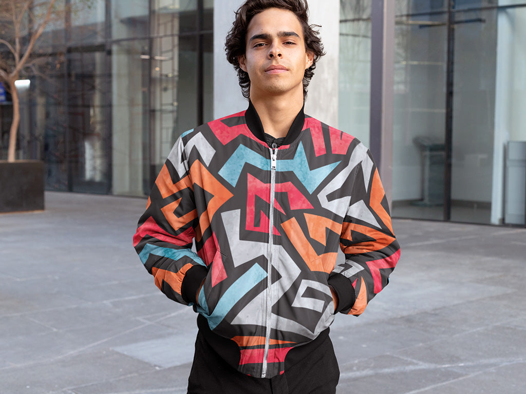 Men’s Bomber Jacket - Creative ZigZag