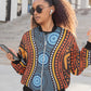 Women's Bomber Jacket - Geometric Print