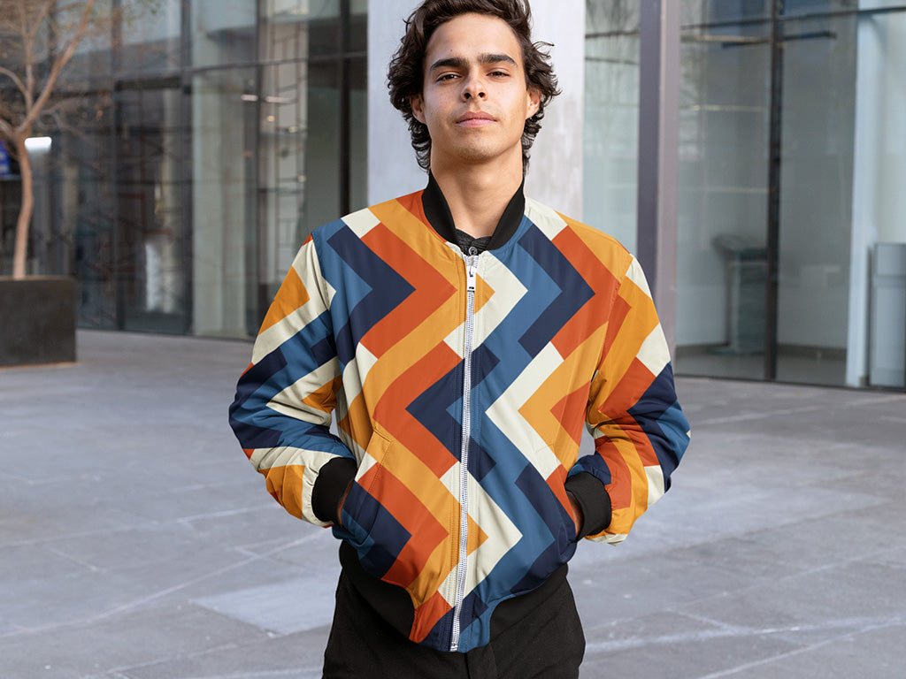 Men’s Bomber Jacket - Creative Lines