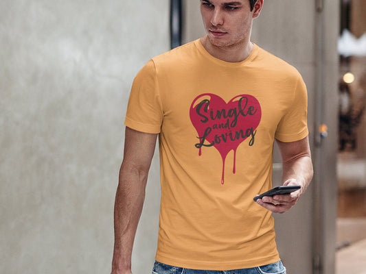 Men's Cotton Tshirt - Single & Loving