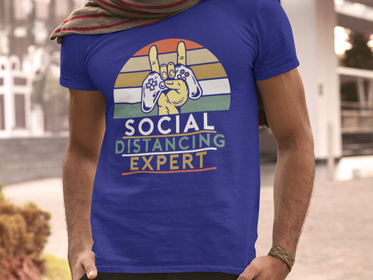 Men's Half Sleeve Round Neck T-Shirt - Social Distancing