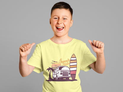 Kid's Half Sleeve Round Neck T-Shirt - Summer Paradise