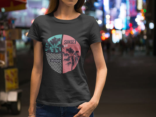 Women's Cotton Tshirt - Sunset