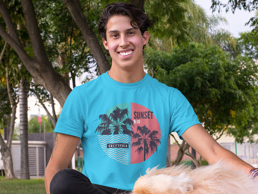 Men's Cotton Tshirt - Sunset