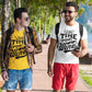 Men's Half Sleeve Round Neck T-Shirt - Time for WINE