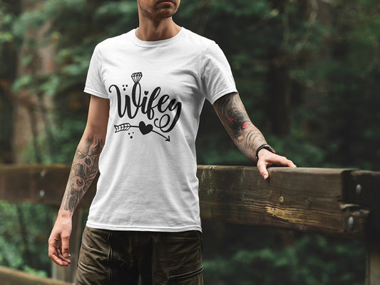 Men's Half Sleeve Round Neck T-Shirt - Wifey Love
