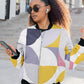 Women's Bomber Jacket - Creative Abstract Design
