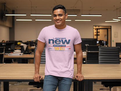 Men's Round-neck Half Sleeves Cotton T-shirt - Youth Style